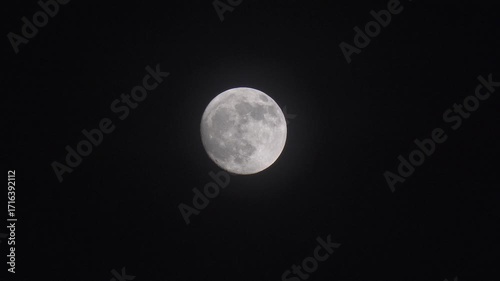 Beautiful clear shot of a full moon on a clear night