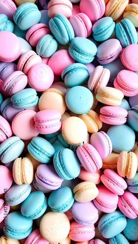 Colorful Pastel Macaroons C...