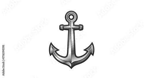 Classic Nautical Anchor Symbol Emblem