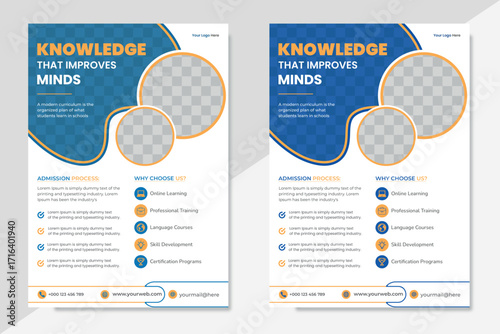 This is a creative and unique education flayer design