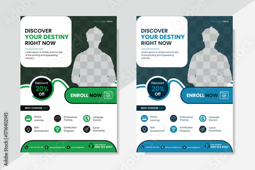 This is a creative and unique education flayer design Template