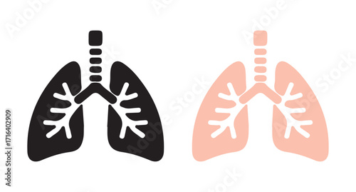 Medical lung-shaped icon isolated. representing respiratory system and pulmonary health , vector illustration eps 10