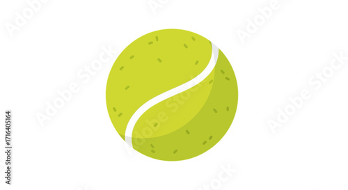 A vibrant, detailed illustration of a tennis ball, showcasing its texture and design.