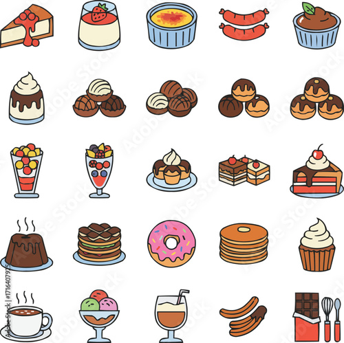 Luxury Dessert Icons
