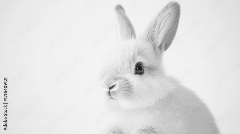 Obraz premium White rabbit close up