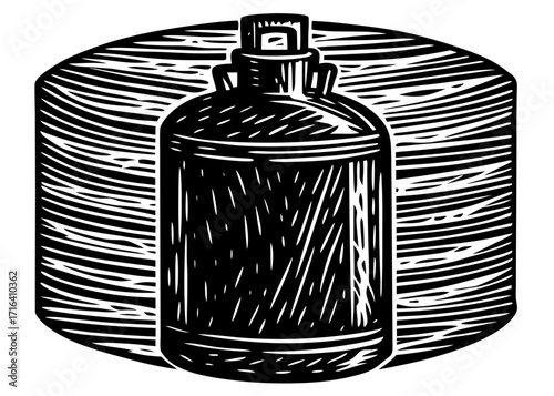 Gas Cylinder Silhouette, Laboratory Science SVG, PNG