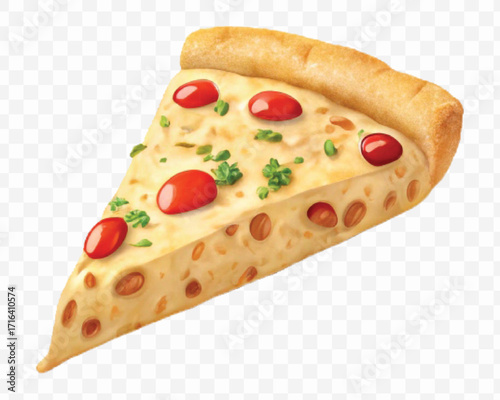 realistic 3d delicious fast food icons (fried chicken,  pizza slice , french fries ) set isolated on transparent background