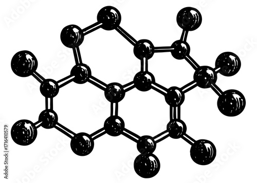 Molecule Structure Silhouette, Laboratory Science SVG, PNG