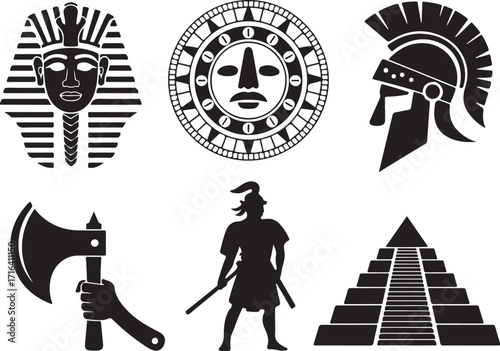 Ancient icons powerful symbols history culture warrior Egypt