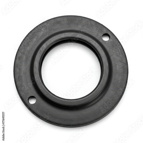 Rubber pipe gasket in circular shape with holes for fastening  
