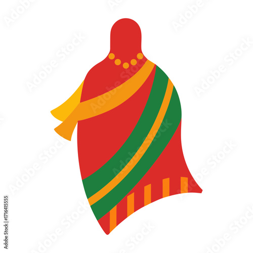 traditional Indian puja sari