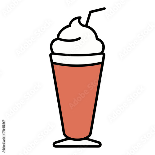 Vanilla milkshake dessert