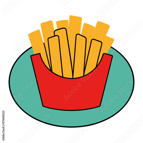 french fries and ketchup