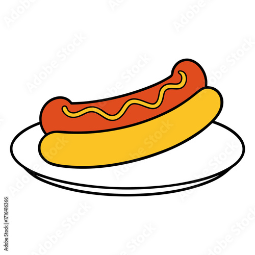 hot dog vector illustration