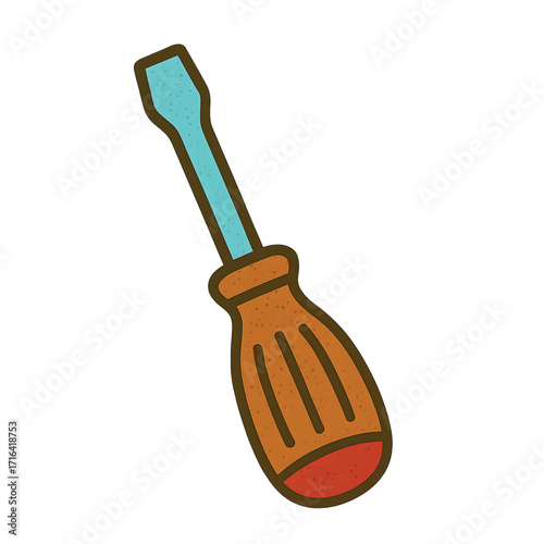  Retro Flathead Screwdriver Icon