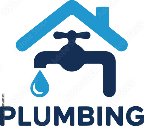 Vector art of plumbing logo, representing home repair service