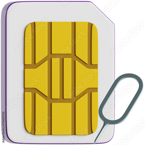 SIM Card and Eject Tool Digital Connectivity Solution and Simplicity, Connection, Mobile Technology