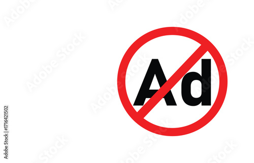 Ad block No ads icon. Remove advertisement logos. Ads prohibition