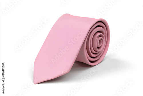 A silk necktie, 3D render, isolated on a white background.
