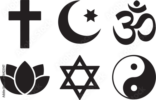 Global faith symbols diverse beliefs, unity, spirituality
