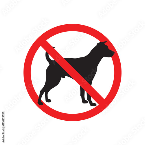 No dog prohibition sign