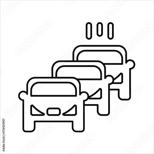 congestion icons. simple line vector