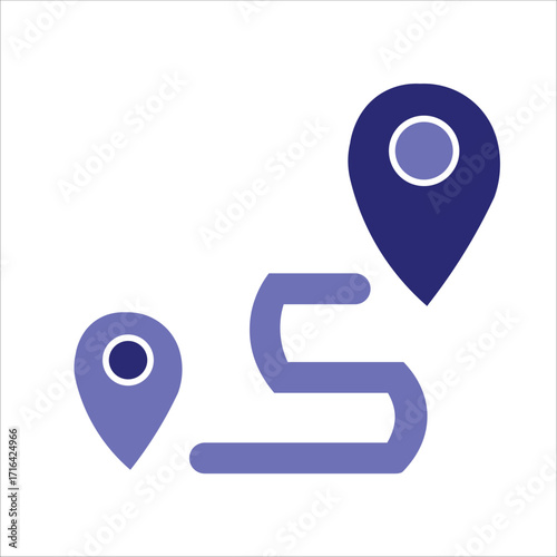 itinerary icons. simple colore vector