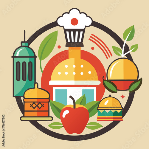 set of food icons