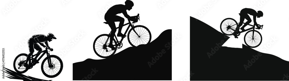 Fototapeta premium Dynamic Sprinter Silhouette Illustration A Black and White Depiction of Speed and Power Isolated on a Transparent Backdrop for Versatile Use
