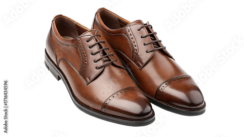 Classic brown leather dress shoes for men with elegant design and polished finish footwear style