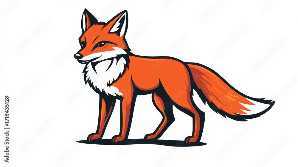 Obraz premium Cartoon fox illustration