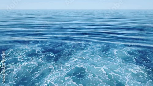 Cinematic ocean documentary style slow motion of blue river meeting turbulent sea waves high to low tide