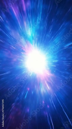 Abstract Light Speed Hyper Space Warp Tunnel - Futuristic Cosmic Background