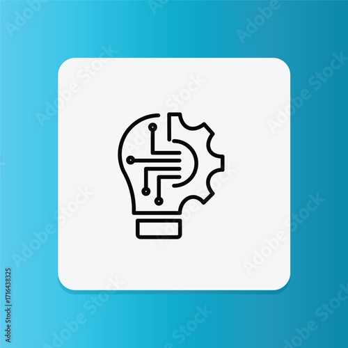 Smart light bulb icon, representing modern intelligent lighting.