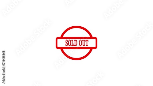 Sold Out Icon Animation . Sold Out