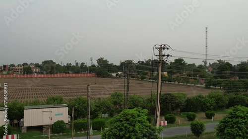 Electricity power grid in a village