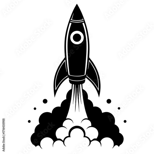 space rocket vector illustration