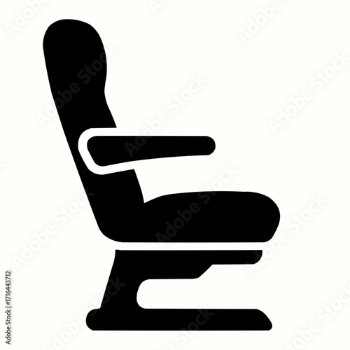Black leather ergonomic office armchair isolated on a white background
