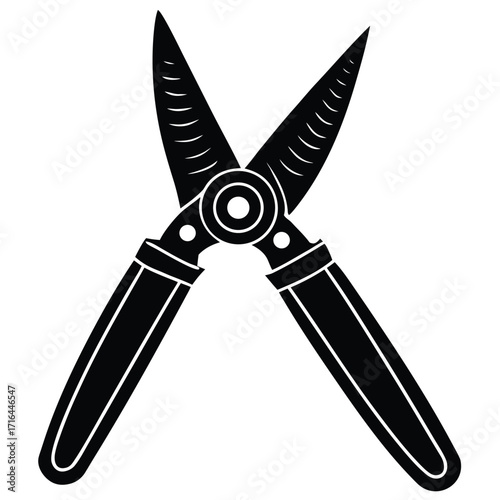 pruning shears icon on white background