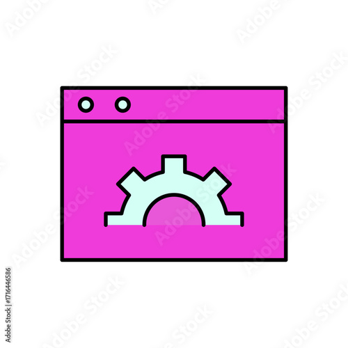 Settings Window with Gear Icon for Configuration Process