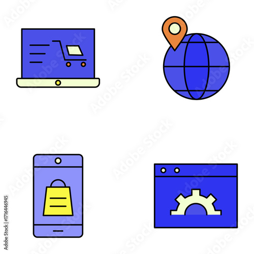 E-commerce and Global Reach Online Shopping, Location, and Website Elements