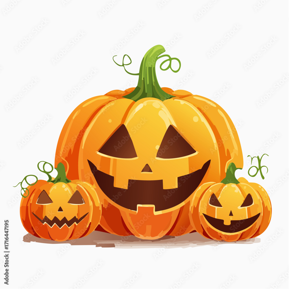 Obraz premium Scary and Funny Jack O Lantern Collection