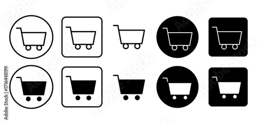 Shopping cart vector icon. Retail and ecommerce symbol for store, online shopping, and purchase concepts.