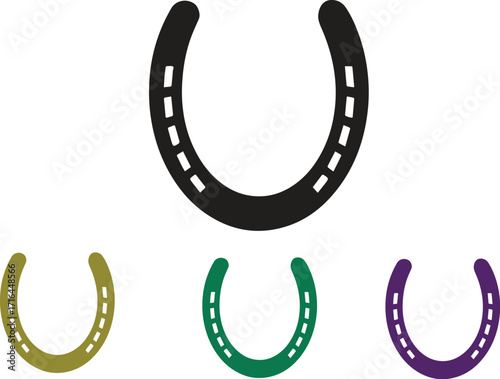 Horseshoe in different colors 