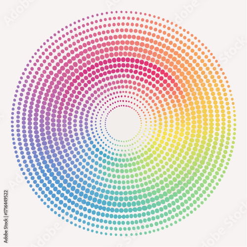 Colorful dot pattern round twirl abstract background
4