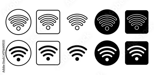 Wifi vector icon. Wireless internet connection symbol for network, hotspot, and digital devices.