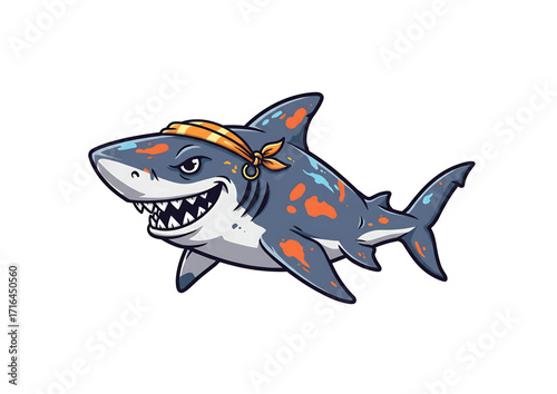 cartoon shark vector illustration