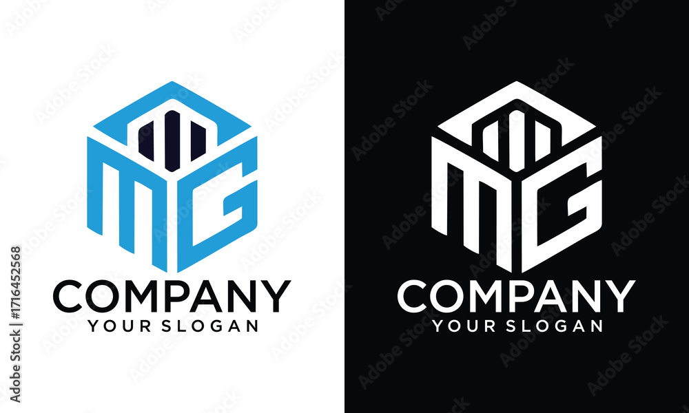Fototapeta premium Creative MG GM Logo Monopgram Icon Vector Template