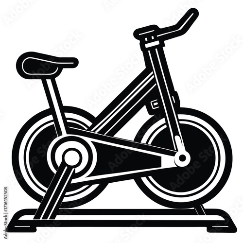 stationary bike icon on white background