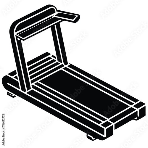 treadmill icon on white background